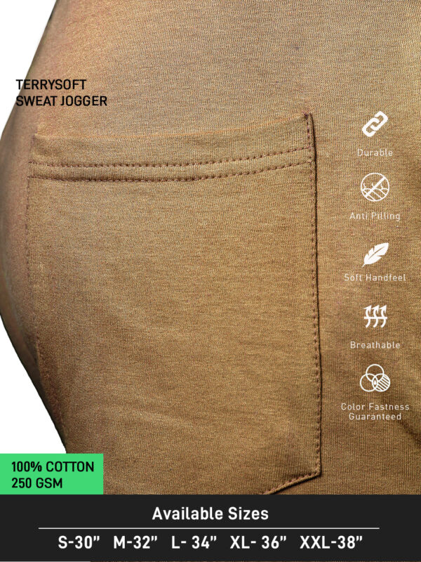 Cafe Brown TerrySoft Sweat Jogger – Classic Comfort, Timeless Style