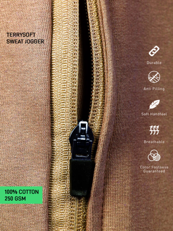 Cafe Brown TerrySoft Sweat Jogger – Classic Comfort, Timeless Style