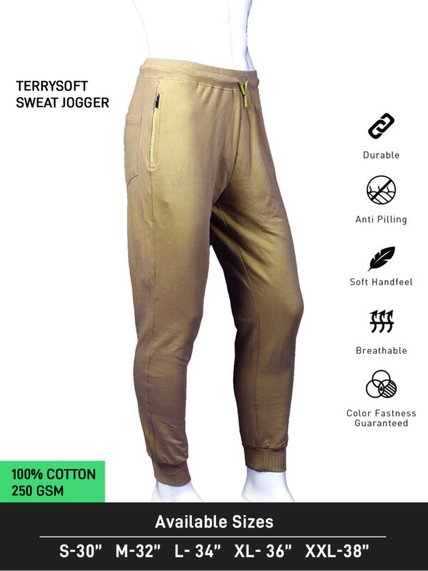Cafe Brown TerrySoft Sweat Jogger – Classic Comfort, Timeless Style