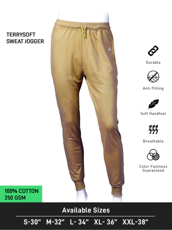 Cafe Brown TerrySoft Sweat Jogger – Classic Comfort, Timeless Style
