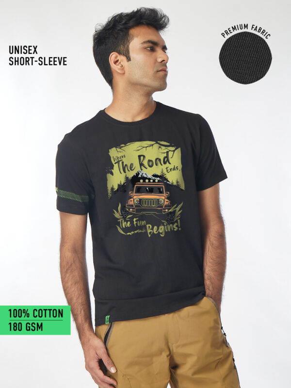 Unisex Half Sleeve – Where the Road Ends (Thar Inspired) | A4 Front Print