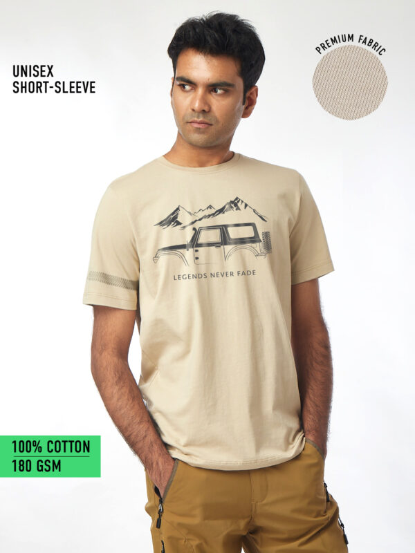 Unisex Short Sleeve – The Legend Never Fades | A4 Front Print | Thar Inspired