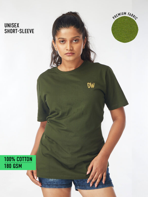 Unisex Half Sleeve – In the Heart of Nature (Olive Green, Large Back Print | Defender Inspired)