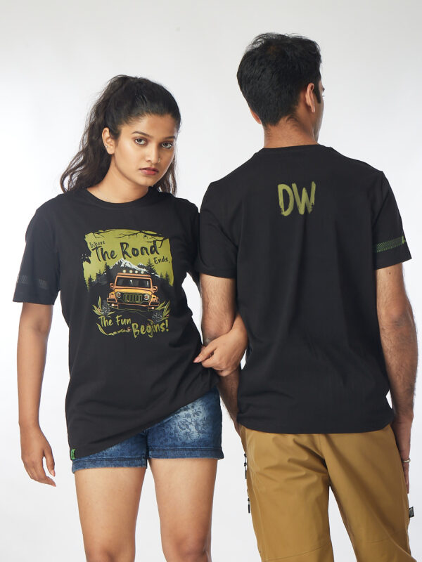 Unisex Half Sleeve – Where the Road Ends (Thar Inspired) | A4 Front Print