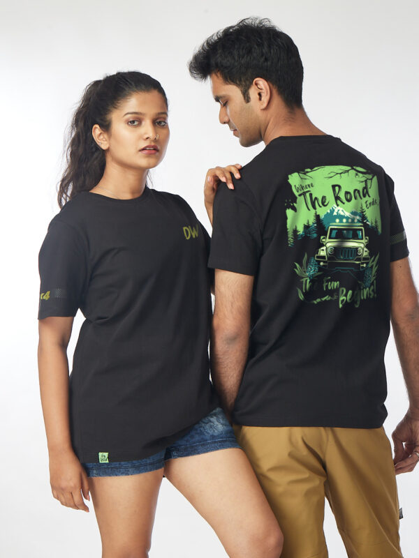 Unisex Round Neck – Off-Road Indian Legends | Green | Thar Inspired | Large Back Print