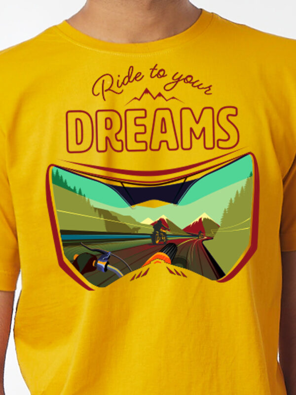 Unisex Short Sleeve – Ride to Your Dreams | A4 Front Print | Passion to Ride