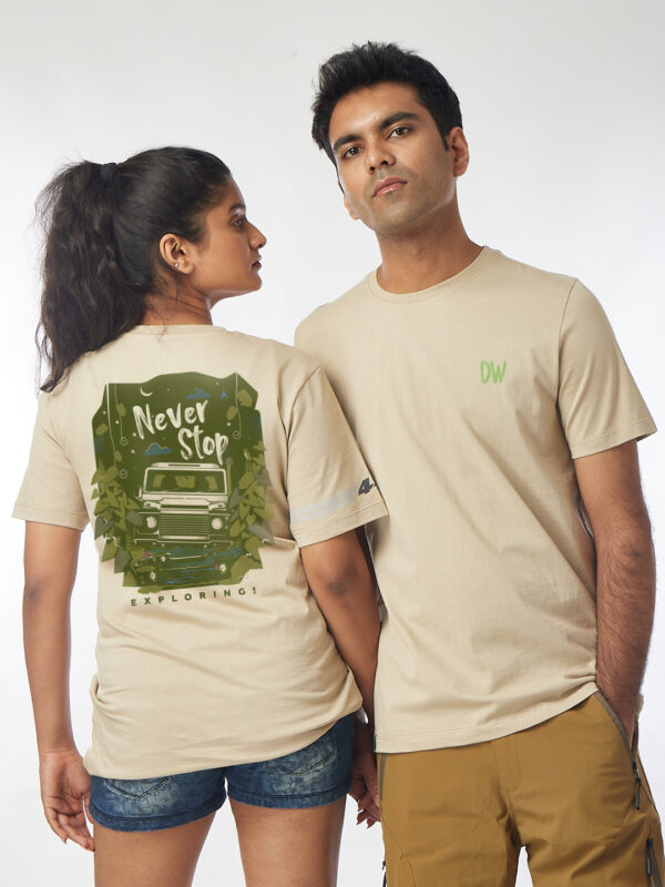 Unisex Short Sleeve – Never Stop Exploring | Large Back Print