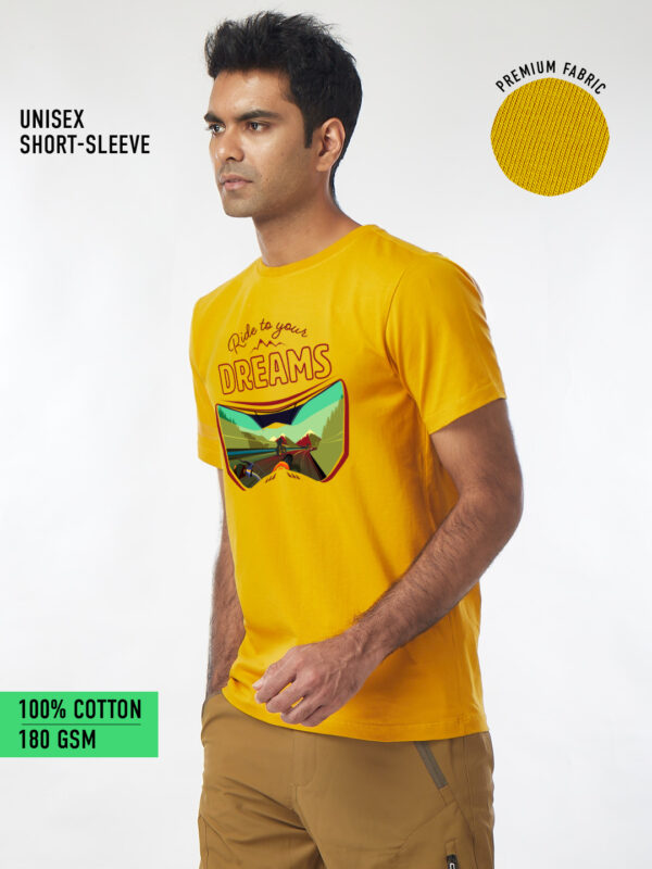 Unisex Short Sleeve – Ride to Your Dreams | A4 Front Print | Passion to Ride