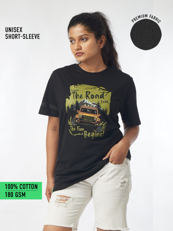 Unisex Half Sleeve – Where the Road Ends (Thar Inspired) | A4 Front Print