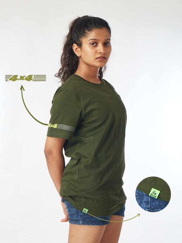 Unisex Half Sleeve - Where the Road Ends (Jeep) Large Back Print