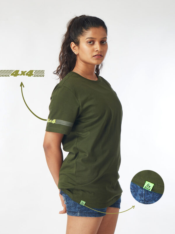 Unisex Half Sleeve – In the Heart of Nature (Olive Green, Large Back Print | Defender Inspired)