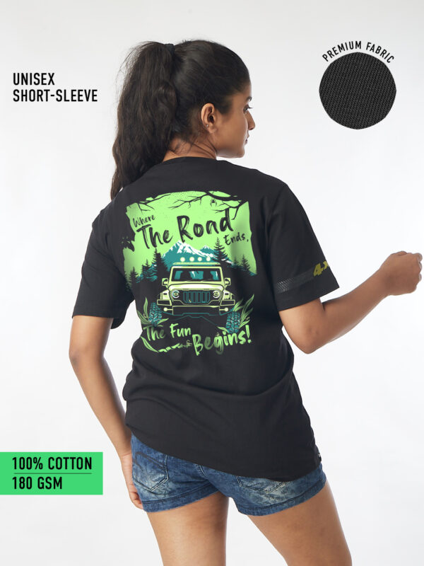 Unisex Round Neck – Off-Road Indian Legends | Green | Thar Inspired | Large Back Print