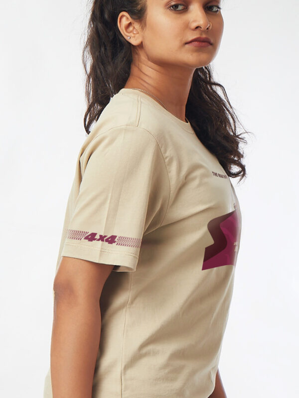 Unisex Round Neck – Beige | The Fun Begins | Front Print | Thar CRDE