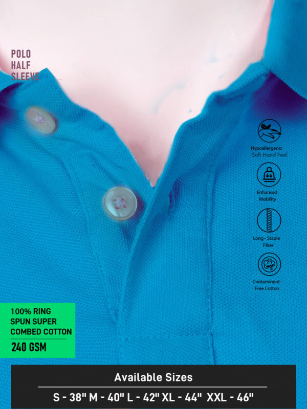 Executive Classic Polo – Unisex | Plain | ROYAL BLUE | 240gsm