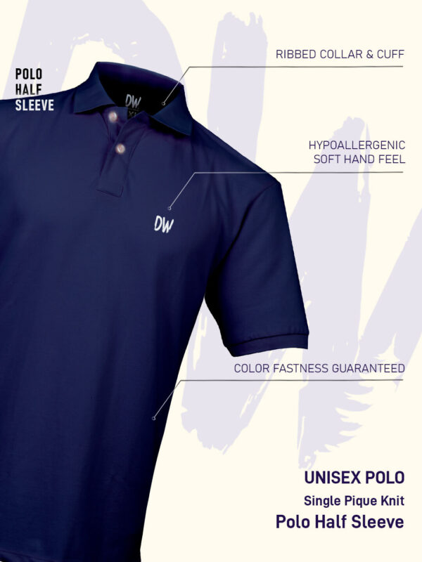 Executive Classic Polo – Unisex | Plain | DARK NAVY BLUE | 240gsm