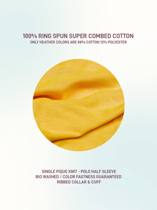 Executive Classic Polo – Unisex | Plain | YELLOW | 240gsm