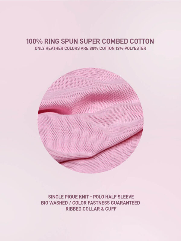 Executive Classic Polo – Unisex | Plain | SOFT PINK | 240gsm
